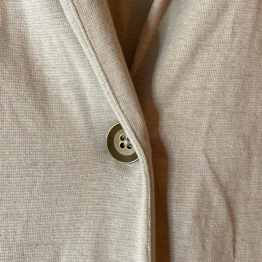 Soft Surroundings #2eg80 Tan collared‎ cardigan